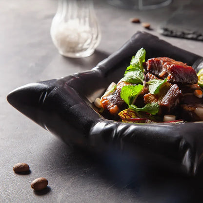 BowLift | Ceramic Artistic Pillow Shape Food Plate