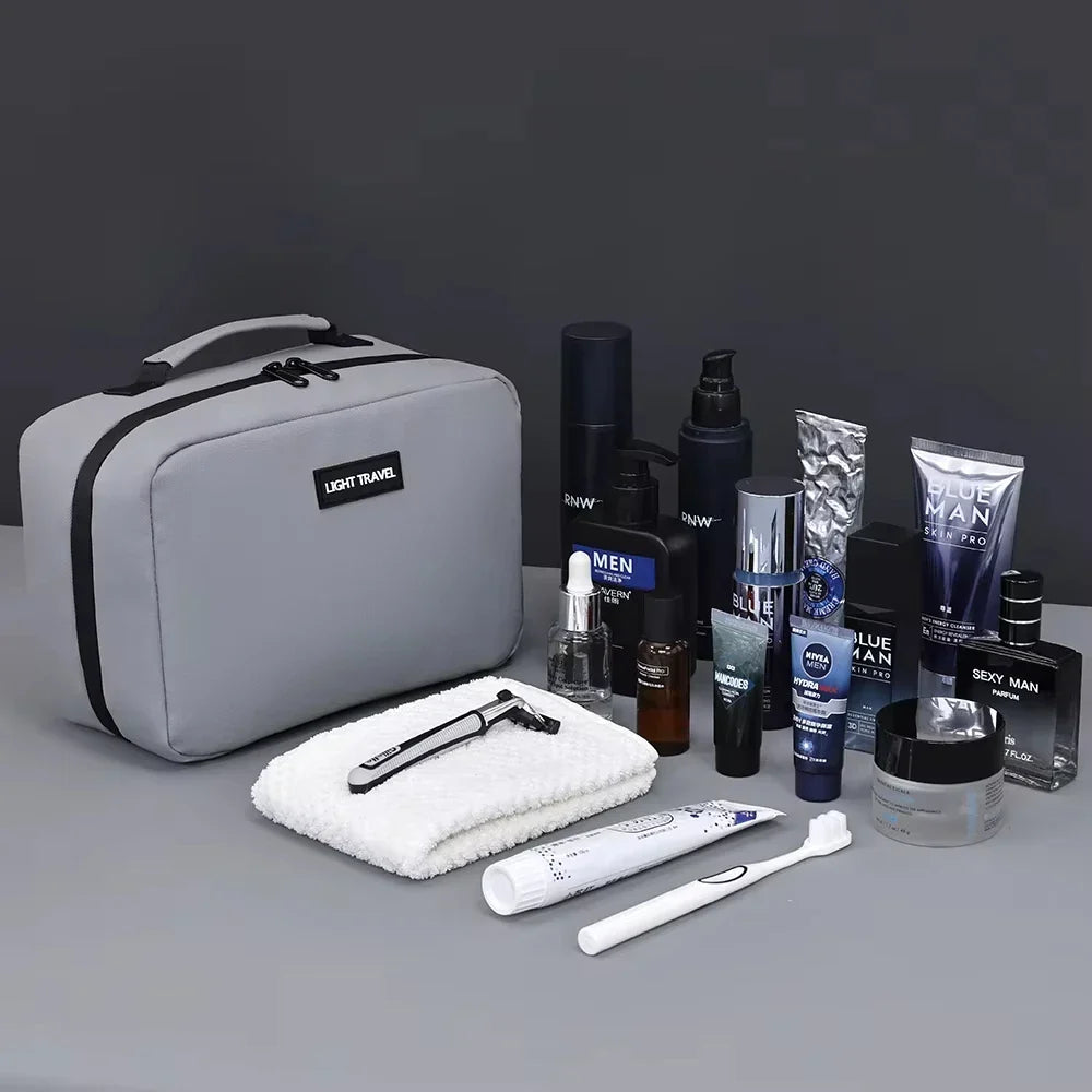 Skanto | Packvard Men's Toiletry Bag Travel Bag | 24×16×11 cm | Water-Repellent & Tear-Resistant | With Handle & Ample Storage