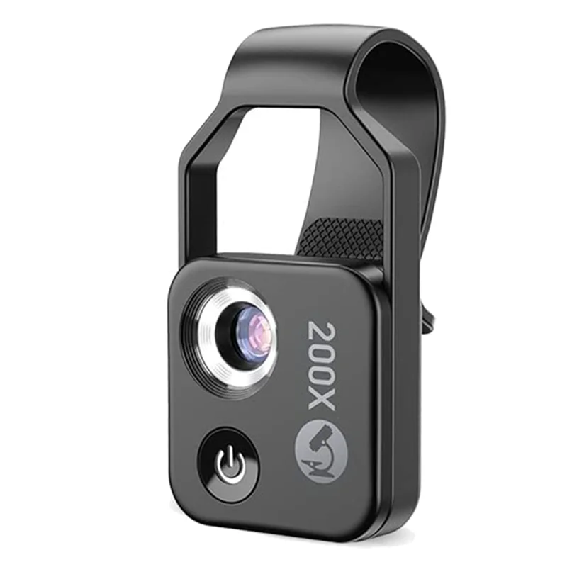 BowLift | MicroZoom Clip-On Phone Microscope – 200x Magnification Lens with LED Light