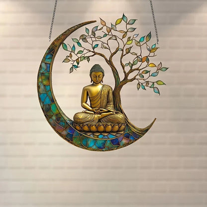 Brehn | Acrylic Sun Catcher ZenLight | 2D Buddha Decor | Window & Home Accessory | Spiritual Room Design