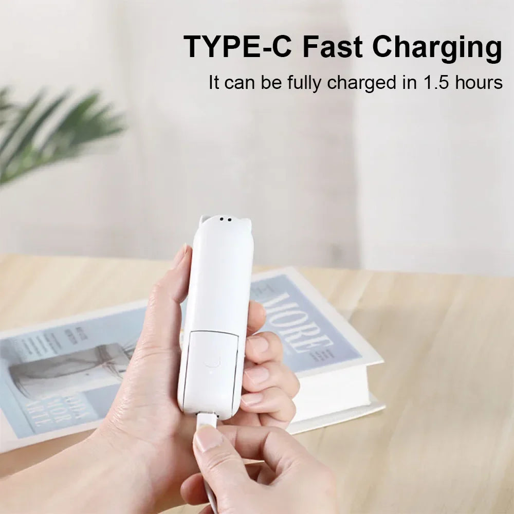 Portable Mini Handheld Fan – Rechargeable foldable pocket fan with battery, cooling handheld fan and power bank function | Karnz