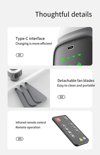 12000mAh Portable Ceiling & Camping Fan – Outdoor Tent Air Circulator and Cooling Fan | Brehn