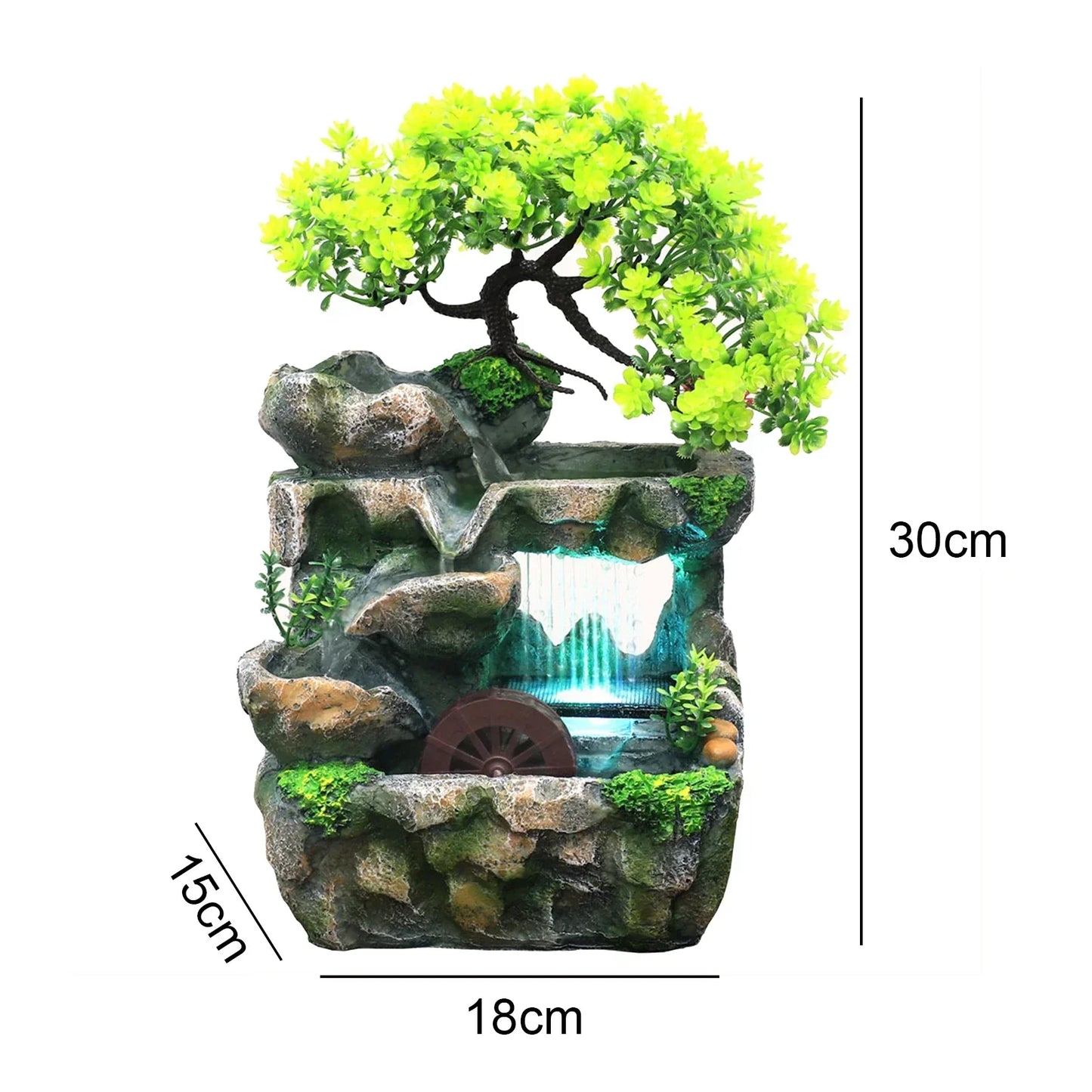 Skanto Natural Mini Tree Waterfall Desk Fountain | Skanto