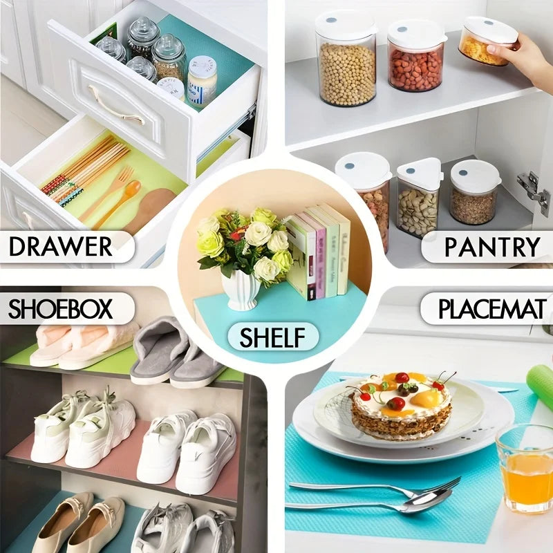 BowLift | FridgeGuard 4-piece set fridge mats | EVA material | Washable, mold resistant & anti-oil | For fridge, drawers & shelves