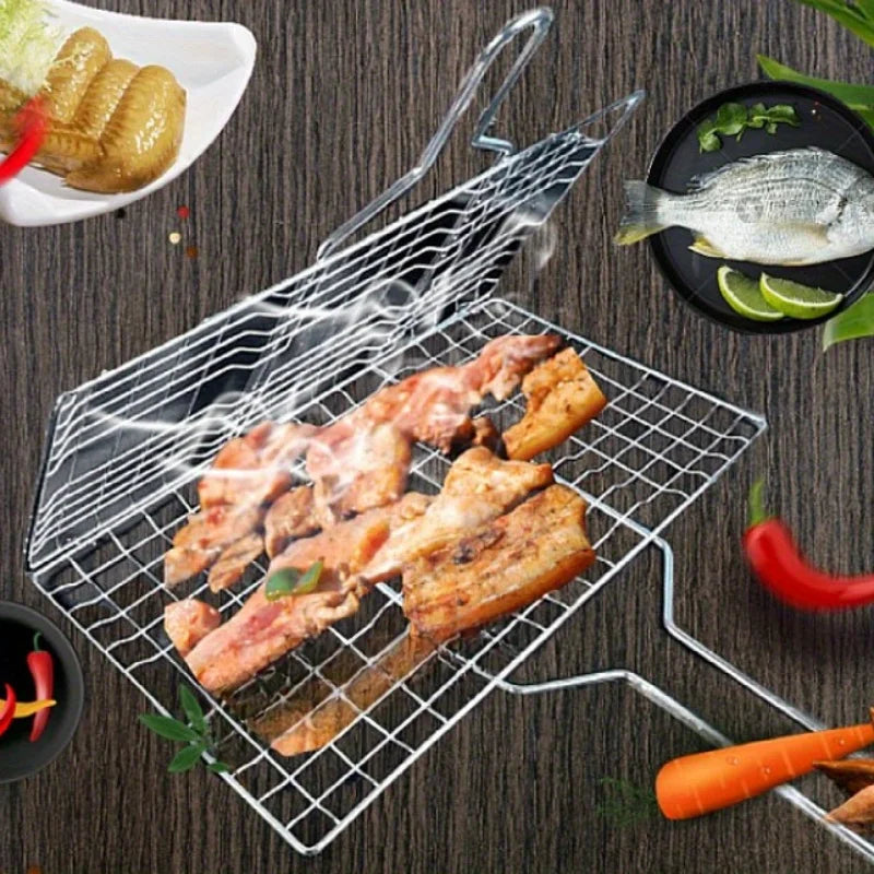 Grillaro Grill Basket | Foldable & Non-stick | Stainless Steel & Heat Resistant | For Meat & Vegetables