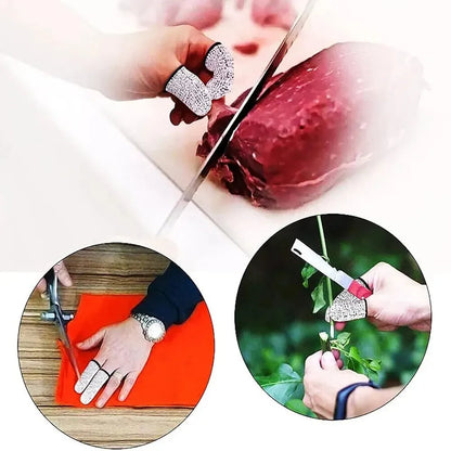 Skanto | 10 Pcs Anti-Cut Finger Cots - Level 5 High-Strength Safety, Flexible Fingertip Protectors, Kitchen Tools for Enhanced Finger Safety