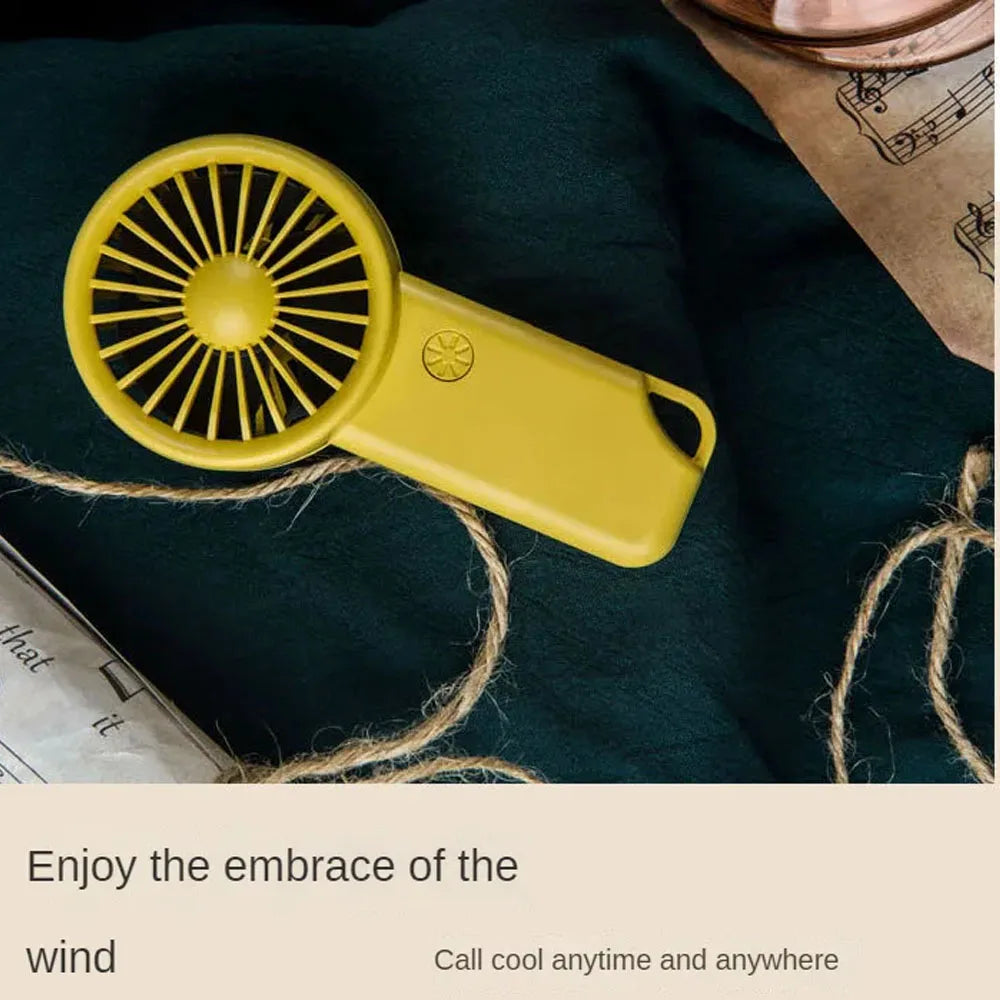 BowLift | Brisola Mini Handheld Fan with USB Charging | 3 Speed Settings & LED Display | Portable Battery Fan for Office, Travel & Sports