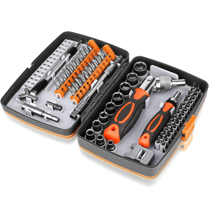 Skanto | 68-in-1 Ratchet Screwdriver Set with Magnetic Bits & Extension Bar – FortiDrive