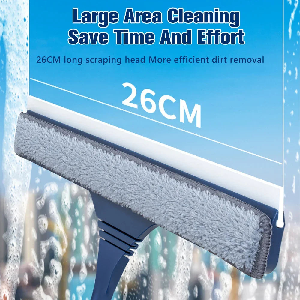 Skanto | FensterFlex 2-in-1 Window Cleaner | Adjustable Telescopic Handle | Cloth and Microfiber Mop | For Windows, Glass, and Frames