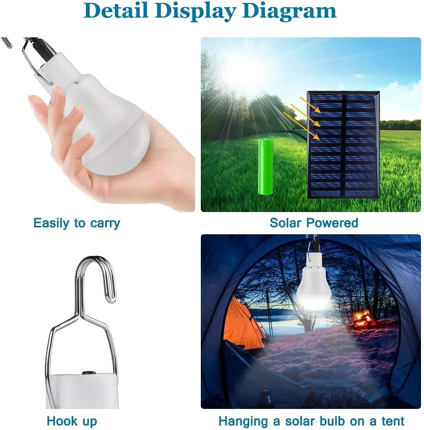Brehn | Solar LED Lamp LumiCamp Pro | Rechargeable via USB & Solar | Waterproof IP55 | Portable emergency light solution with dimming function
