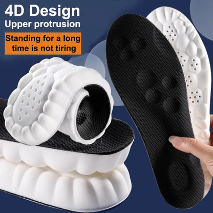 Sport insoles made of highly elastic latex