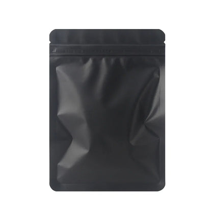 Skanto | 100PCS Double-Sided Frosted Mylar Bags - Flat Bottom, Waterproof, Heat-Sealable Aluminum Foil Zipper Bags