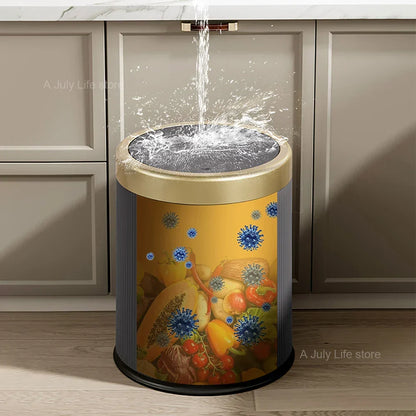 Modern rectangular waste bin | With lid & removable inner bin | For kitchen, bathroom & office Bowlift