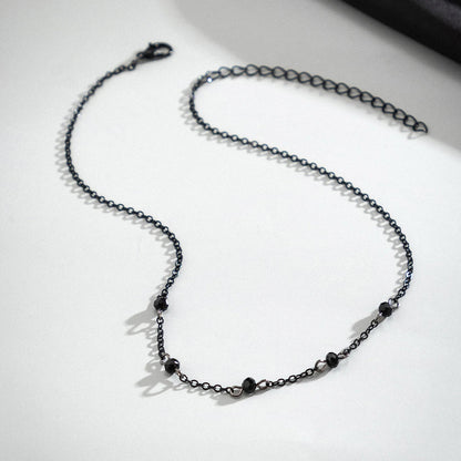 Skanto | Delicate Black Spaced Beads Necklace