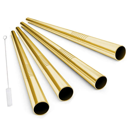 Skanto | Extra Wide Metal Straws for Bubble Tea
