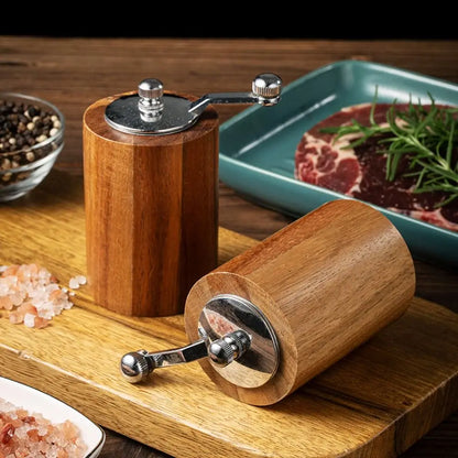 Skanto | Luxury Set of Manual Wooden Salt and Pepper Grinders