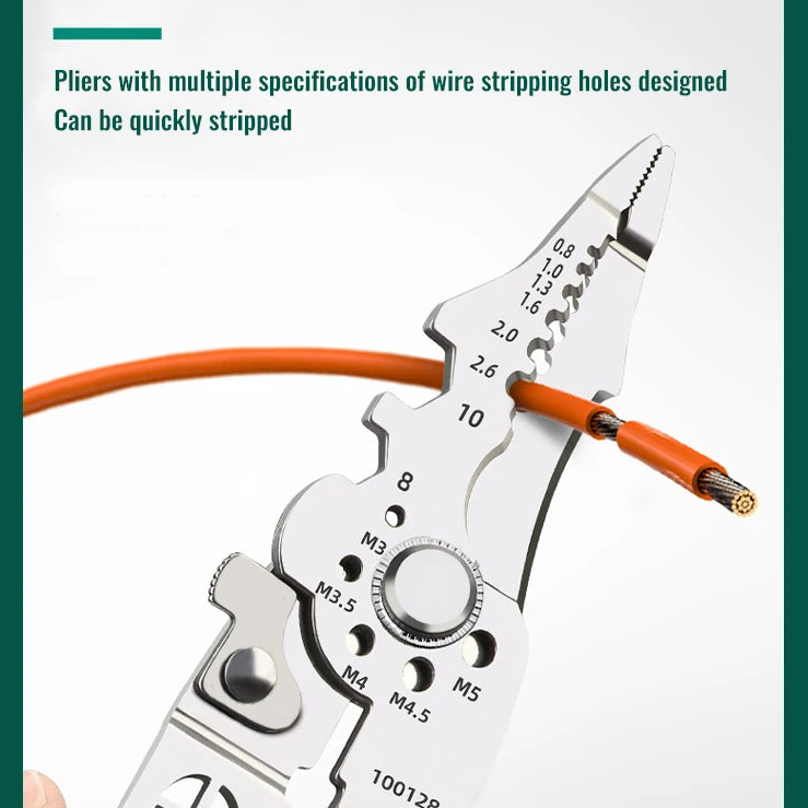 Wire stripper, adjustable crimping pliers, automatic cable cutter tool | Brehn