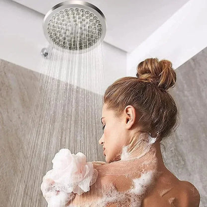 High-Pressure Rain Shower Head with Arm | Round Model – Wall Mount Bowlift