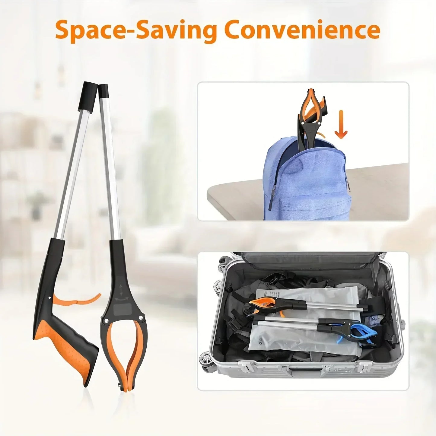 Skanto | 32-inch Grabber Tool – Lightweight, Sturdy 360° Rotating Clamp for Seniors, Pickup Tool