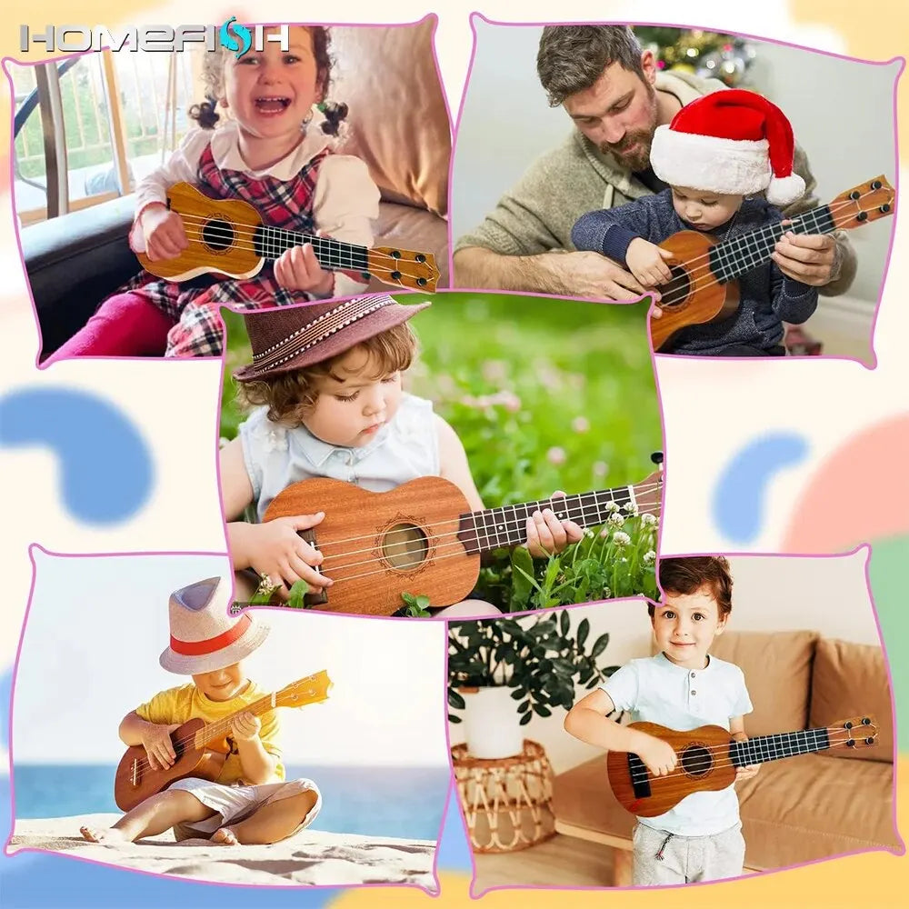 Educational Kids Ukulele Toy - Child-Friendly Guitar for Music Learning, Durable ABS Design, Unisex Gift for Ages 3+ 35 cm (13.7 inch)