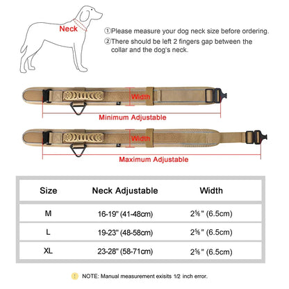Skanto | Military Dog Training Collar – Durable, Reflective Nylon Collar