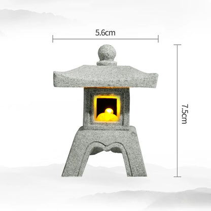 Skanto | Mini Pagoda ZenStone | Sandstone Decoration | For Garden, Bonsai & Zen Oases | Handmade