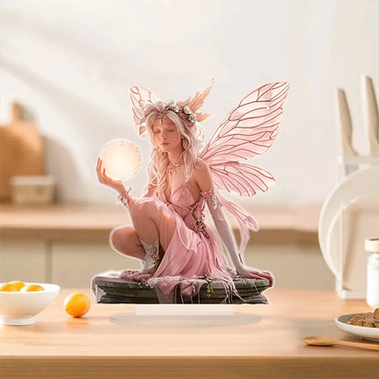 BowLift | Celestia Acrylic Table Decoration Angel | Fairy Tale Stand | 18 cm | Gift & Photo Prop