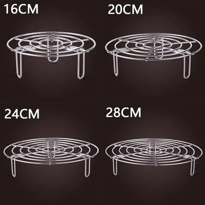 Skanto | 304 Stainless Steel Kitchen Steamer Rack - Durable Pot Steaming Trivet for Cookware