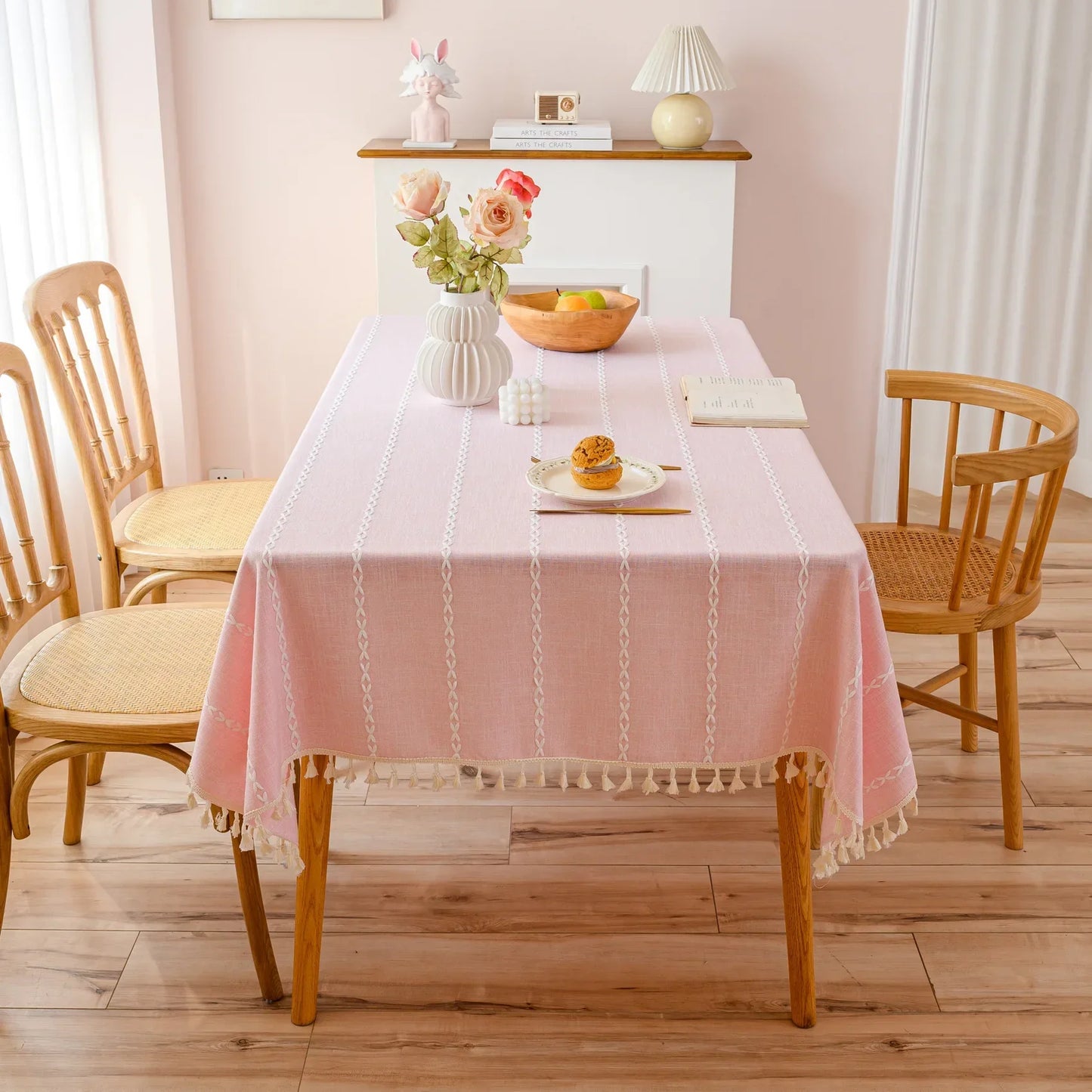 TasseledCharm | Cotton Linen Tablecloth