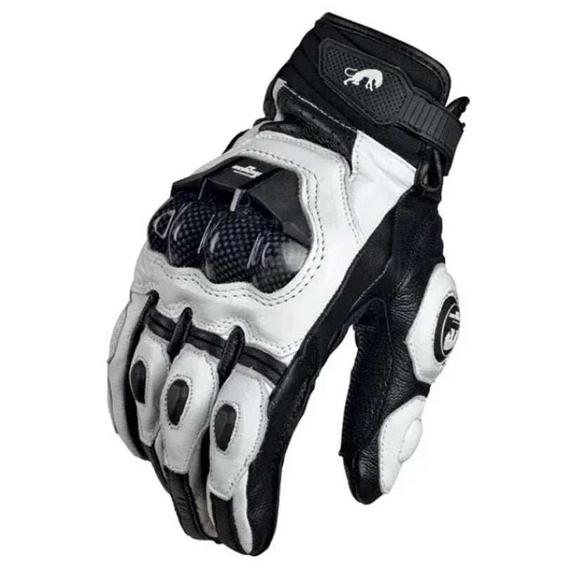 Kalsten | Motorcycle Gloves RidePro Carbon | Wind & Waterproof | Touchscreen Compatible | Genuine Leather Protectors | For Summer & Winter