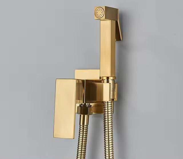 Skanto | Matte Black Bidet Shower Faucet Solid Brass, Hygienic Shower, Hot-Cold Mixer Tap, Muslim Toilet Faucet