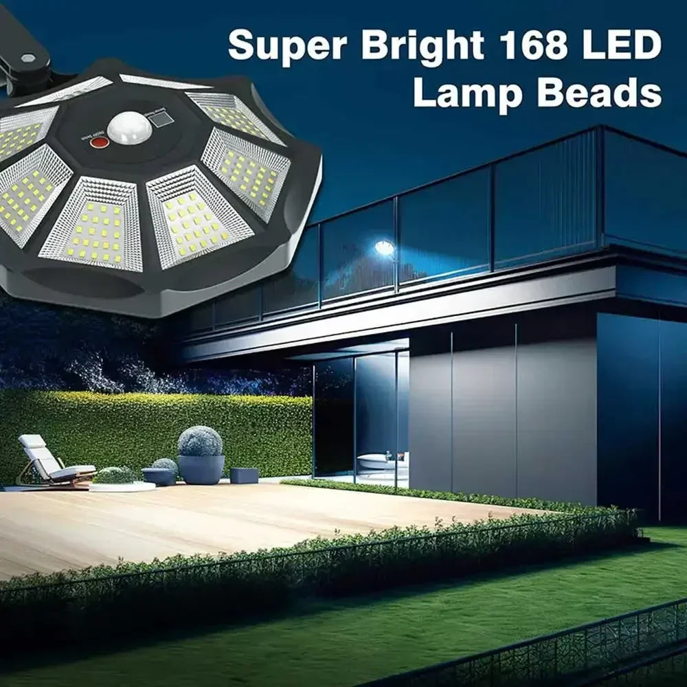 BowLift | Lumiaro OctaBeam | 360° Solar lamp | 168 LEDs & motion sensor | With remote control