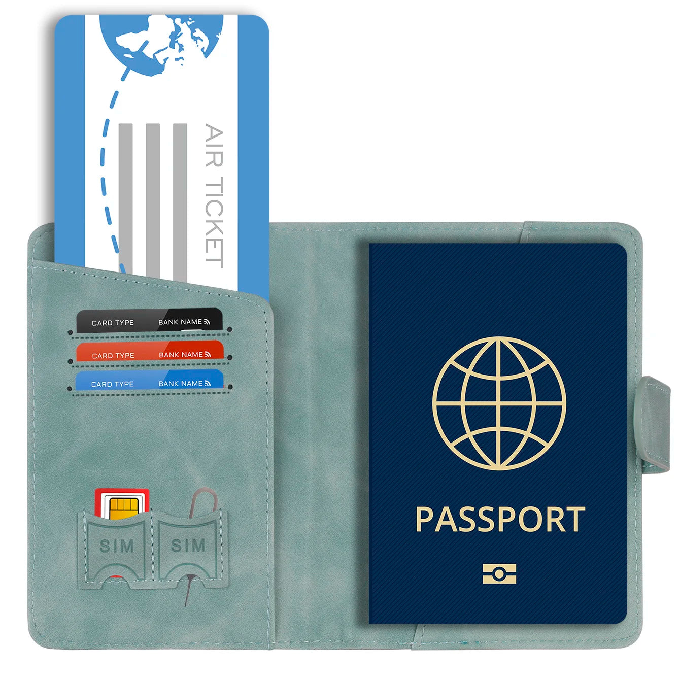 BowLift | Passport holder Travello | RFID protection | Real leather look | For women & men