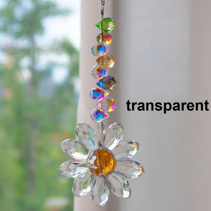 BowLift | Crystal Suncatcher LumiMargarita | K9 Daisy Rainbow Catcher | Window & Garden Decor | 32 cm | Gift Idea for Home