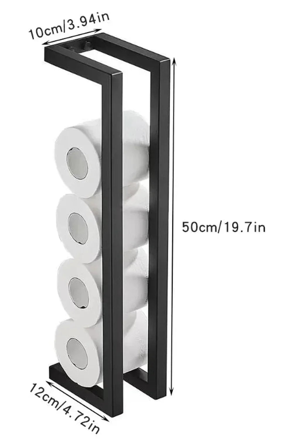 Skanto | Slim Black Bathroom Shelf