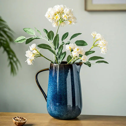 Laguna Kiln Blue Ceramic Pitcher Bowlift
