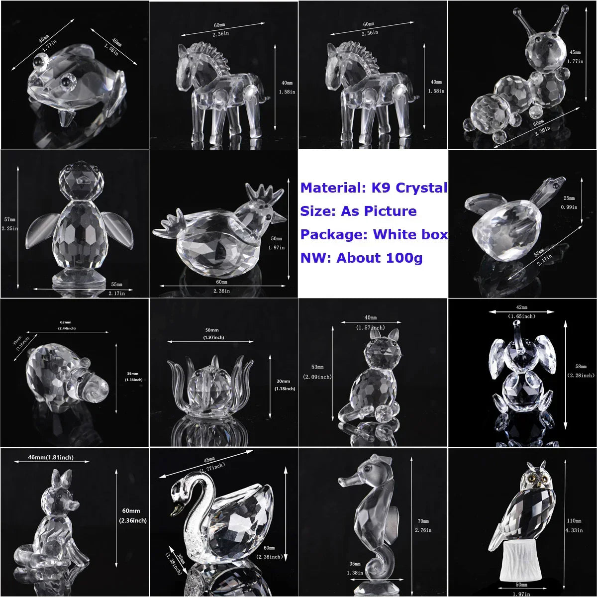Kalsten | Super cute animal crystal ball figures