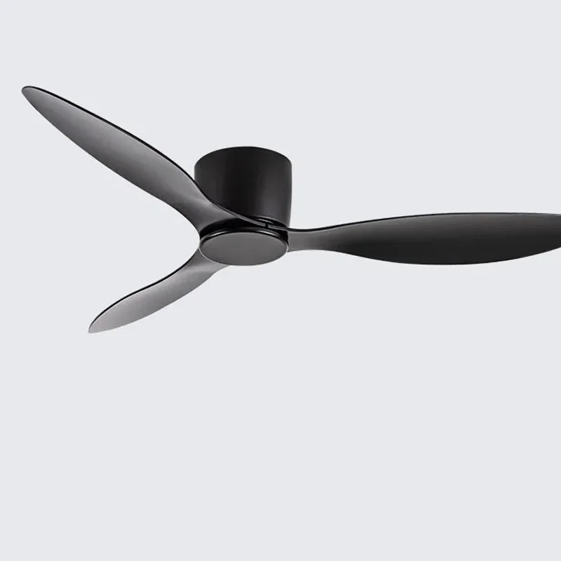 42-52 Inch Ceiling Fans with DC Motor — Remote Control Low-Profile Cooling Fans, without Light, White Wood & Black Options | Karnz