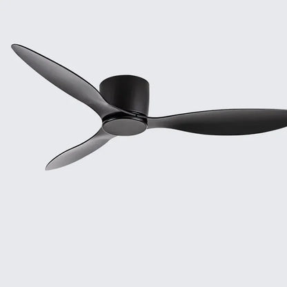 42-52 Inch Ceiling Fans with DC Motor — Remote Control Low-Profile Cooling Fans, without Light, White Wood & Black Options | Karnz