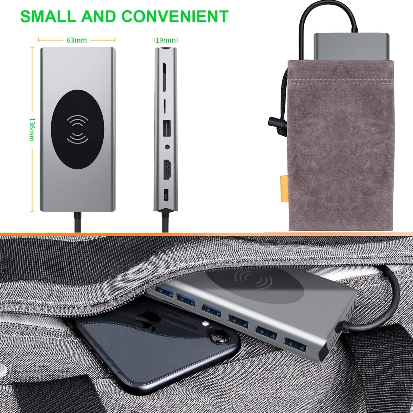 BowLift | 15in1 USB-C Wireless Charging Docking Station