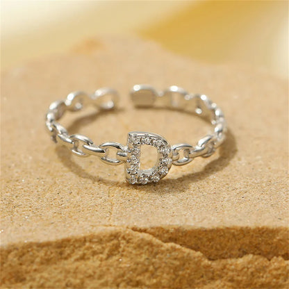 BowLift | Dainty Diamond Letter Initial Ring