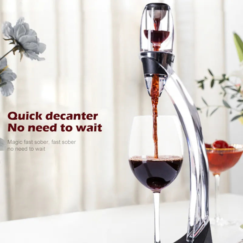 Skanto | Wine Carafe, Decanter, Pourer, Filter Set, Air Purifier, Stand Diffuser, Airer, Strainer, Aerator, Wine for Living Room Bar Kitchen