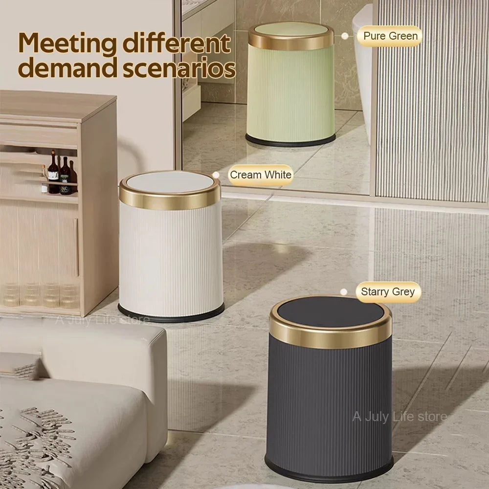 Modern rectangular waste bin | With lid & removable inner bin | For kitchen, bathroom & office Bowlift