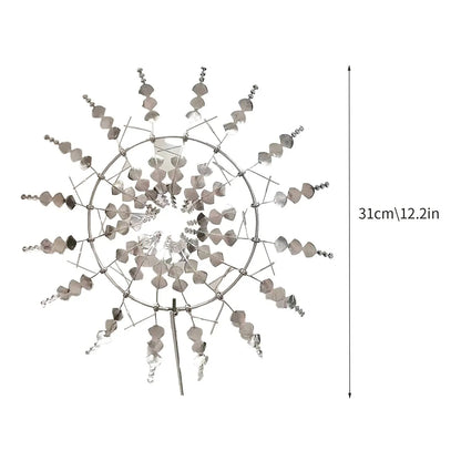 BowLift | Unique Solar-Powered Kinetic Metal Windmill Spinner - Magical Wind Collectors for Patio, Garden, Lawn Outdoor Decoration