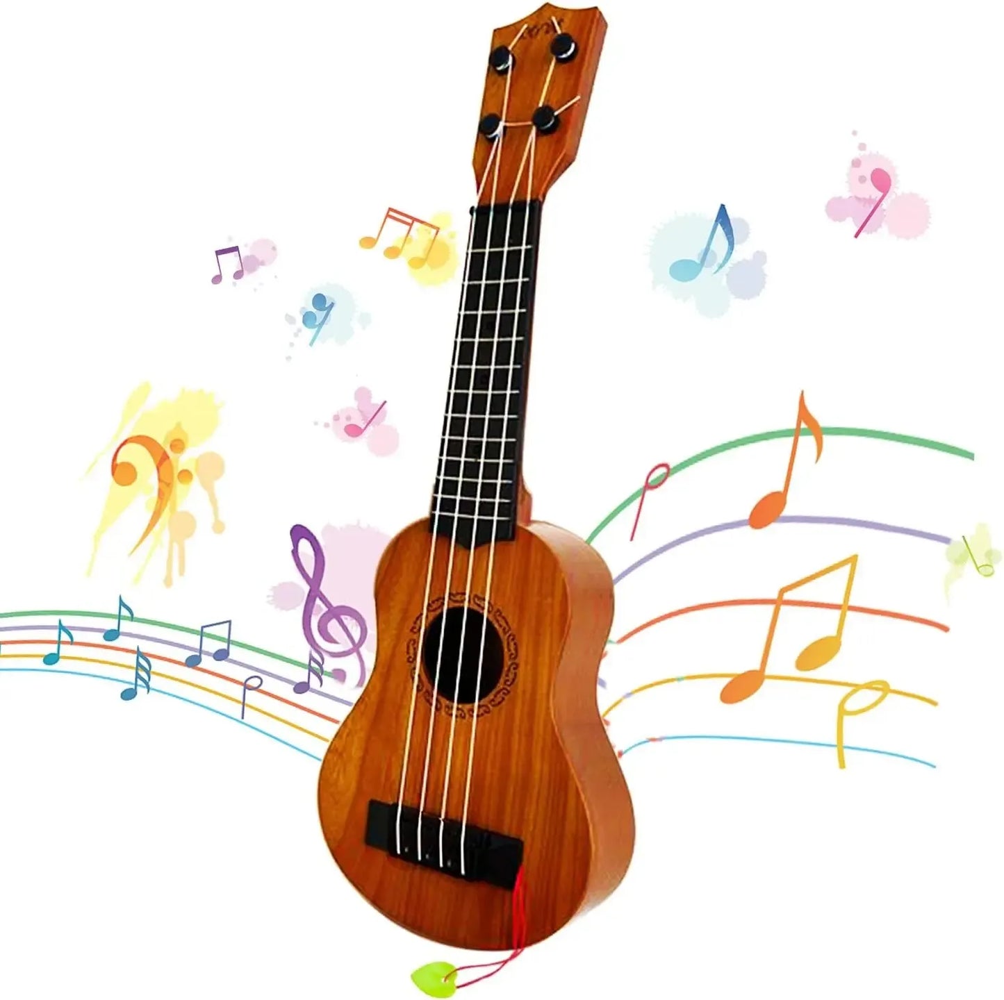 Educational Kids Ukulele Toy - Child-Friendly Guitar for Music Learning, Durable ABS Design, Unisex Gift for Ages 3+ 35 cm (13.7 inch)