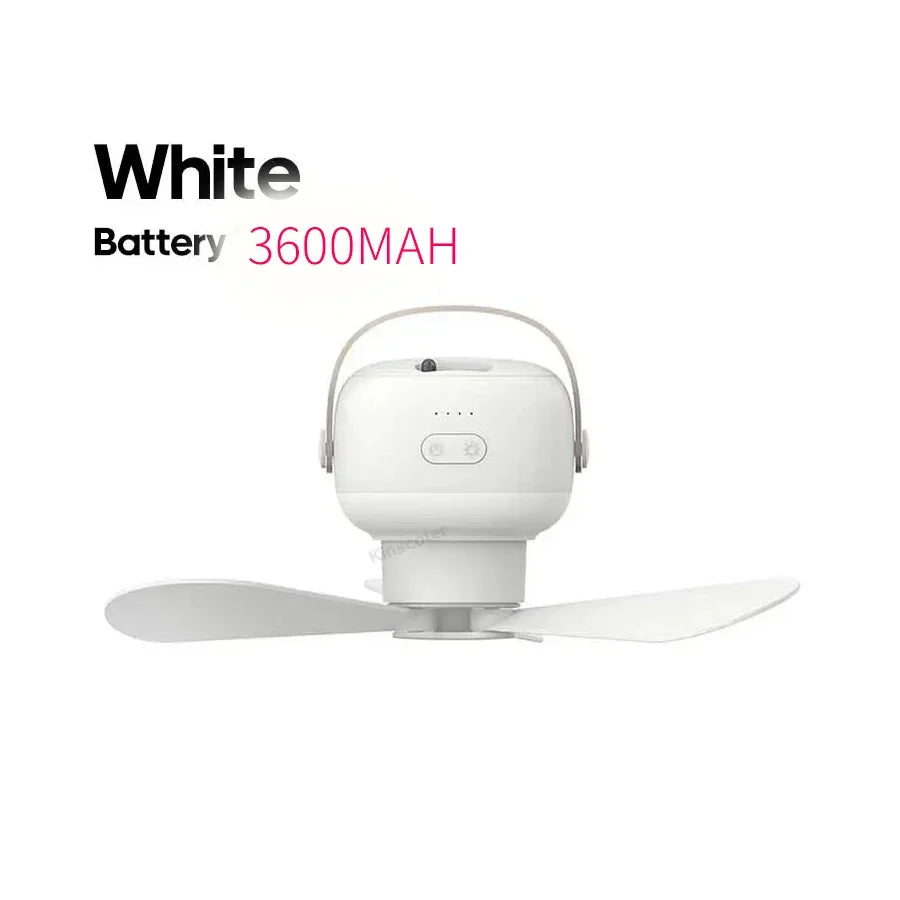 BowLift | CampiBreeze Mobile Ceiling Fan | 3600/7200 mAh Battery | LED & Remote Control | Quiet & Hangable