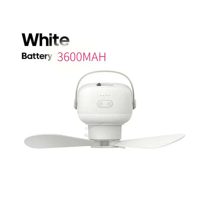 BowLift | CampiBreeze Mobile Ceiling Fan | 3600/7200 mAh Battery | LED & Remote Control | Quiet & Hangable