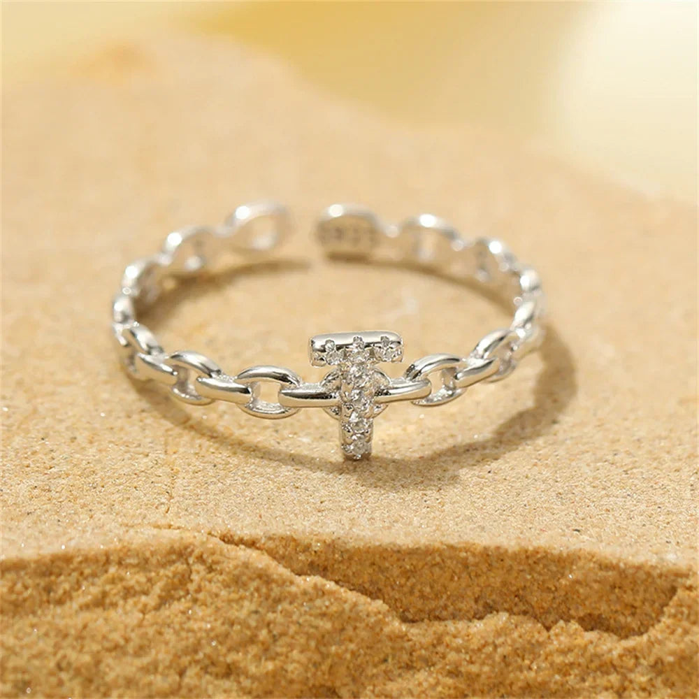 BowLift | Dainty Diamond Letter Initial Ring