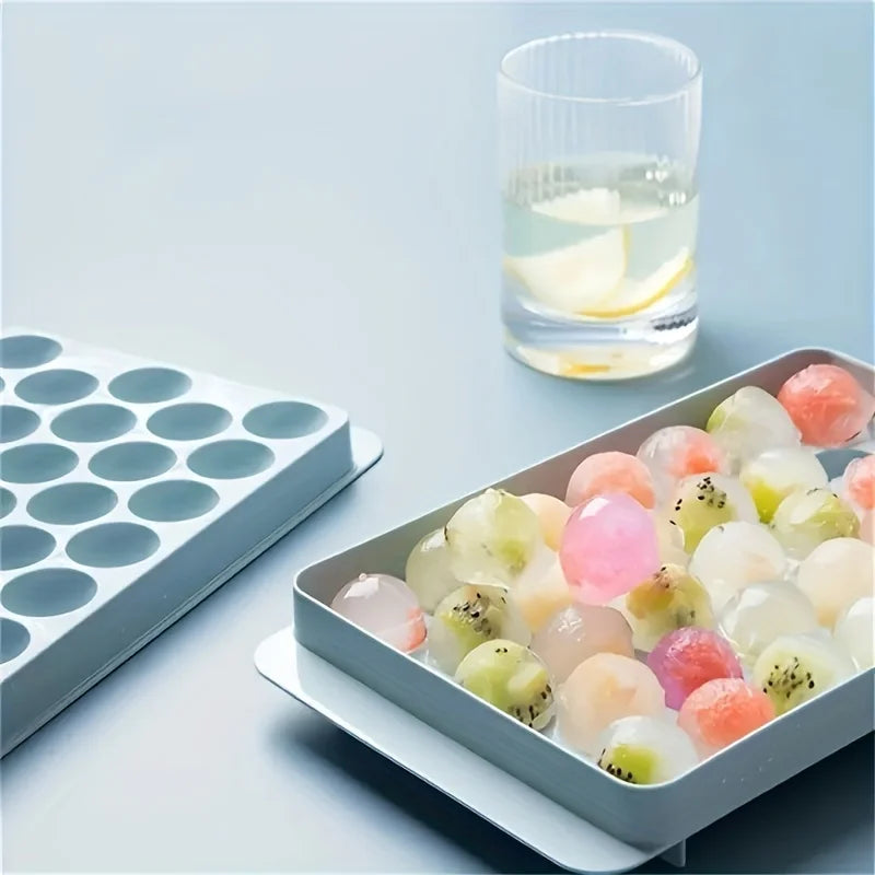Skanto | Mini Ice Cube Tray | 104 Holes Round Ice Ball Mold | Small Crushed for Cooling Bar Cocktail Whiskey Drink | Coffee Juice Kitchen Tool