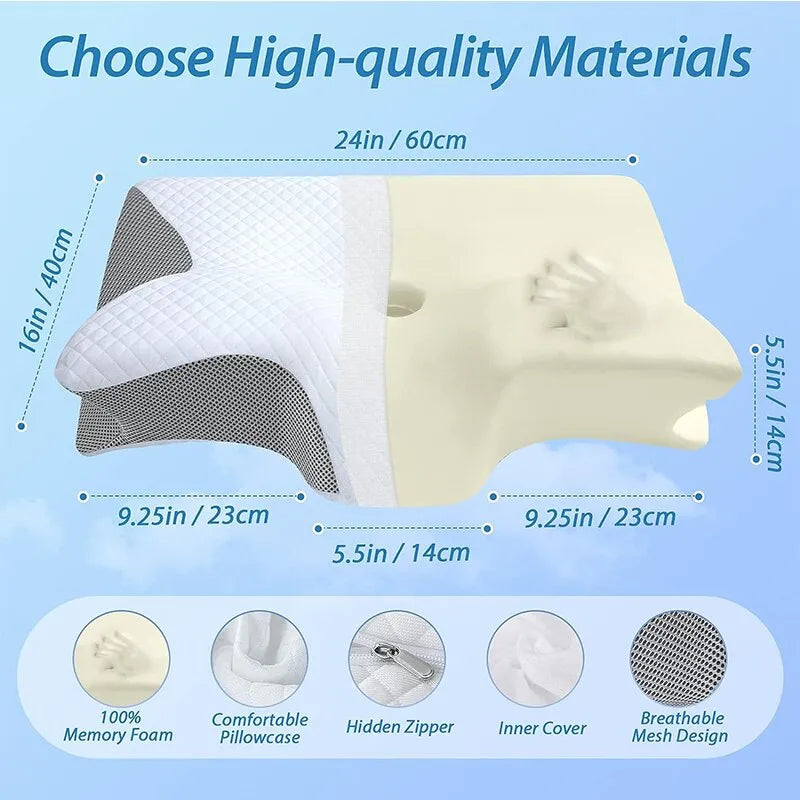 Skanto | Cervical Memory Foam Neck Pillow